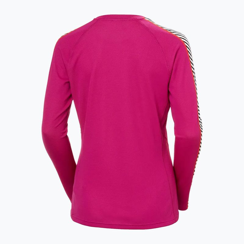 Moteriški termoaktyvūs marškinėliai Helly Hansen Lifa Active Stripe Crew magenta 2.0 5