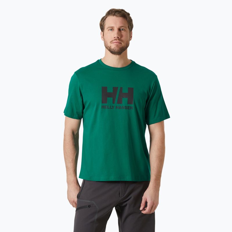 Vyriški marškinėliai Helly Hansen Logo 2.0 emerald