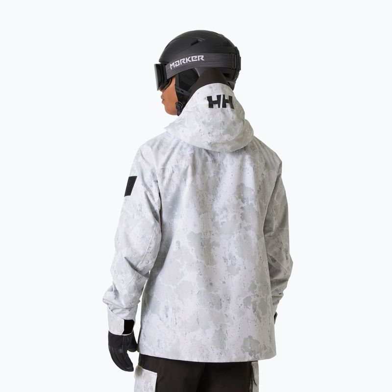 Vyriška slidinėjimo striukė Helly Hansen Ullr D Shell Graphic grey fog snow camo aop 2