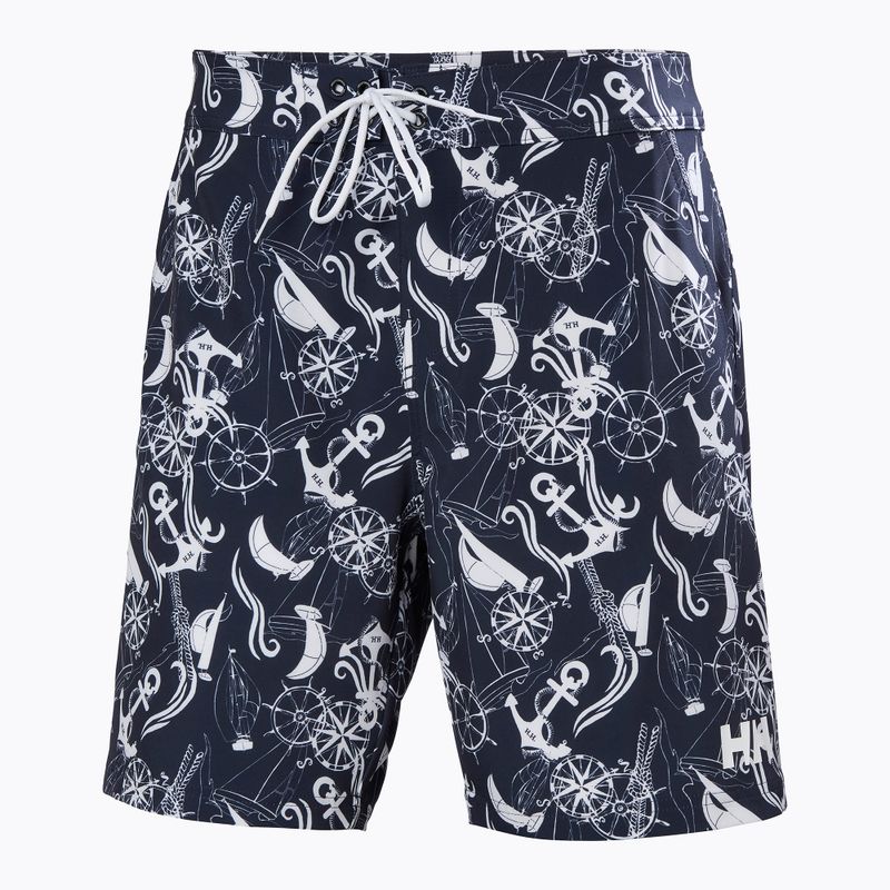 Vyriški maudymosi šortai Helly Hansen Newport Boardshorts 8" navy nautical aop 5