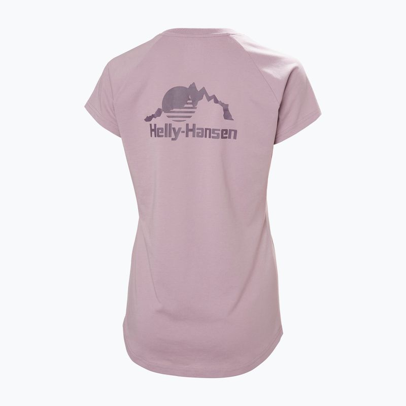 Moteriški marškinėliai Helly Hansen Nord Graphic Drop purple clay 5