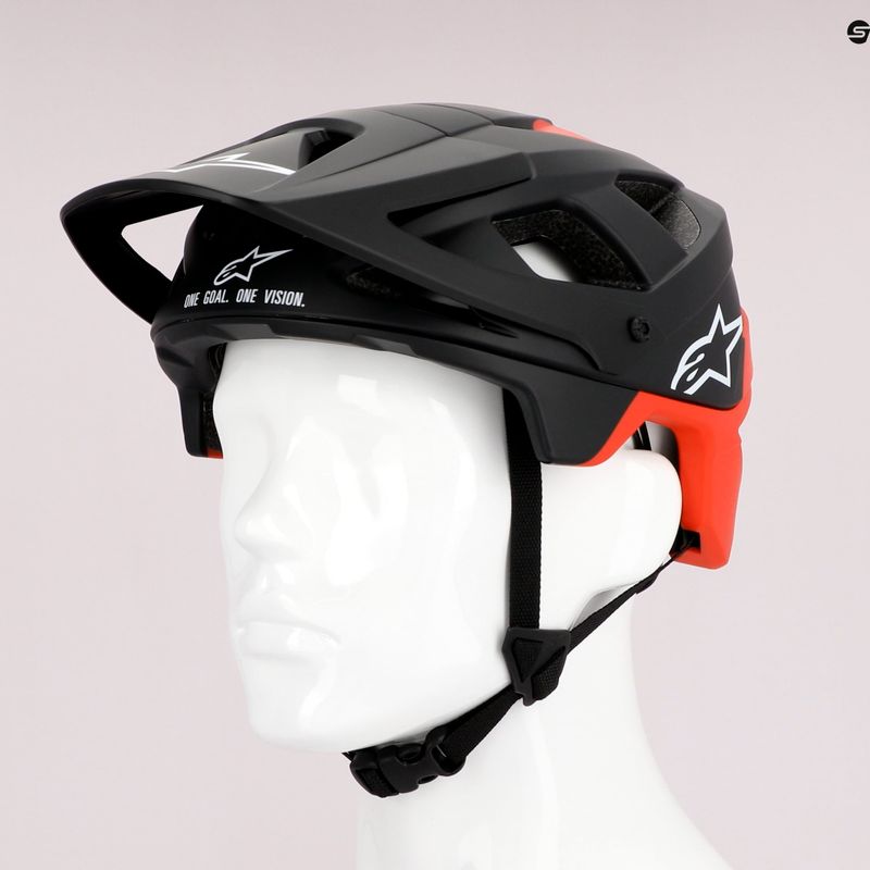 Dviračių šalmas Alpinestars Vector Pro Atom juodas/raudonas matinis 9