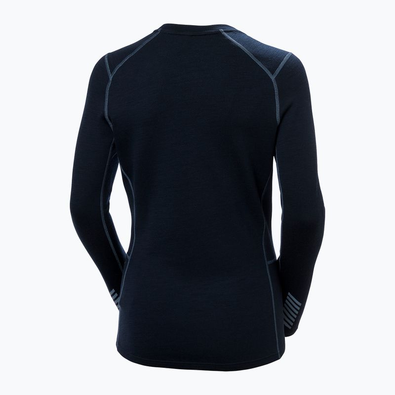 Moteriški termoaktyvūs marškinėliai Helly Hansen Lifa Merino Midweight Graphic Crew navy nordic rose aop 6
