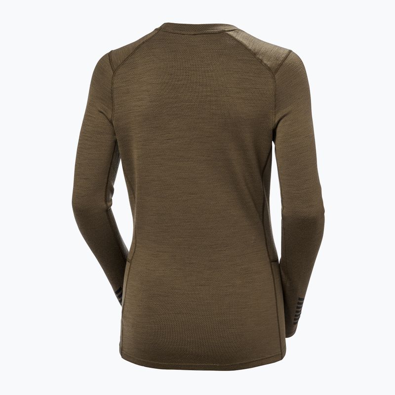 Moteriški termoaktyvūs marškinėliai Helly Hansen Lifa Merino Midweight Graphic Crew sepia houndstooth aop 6