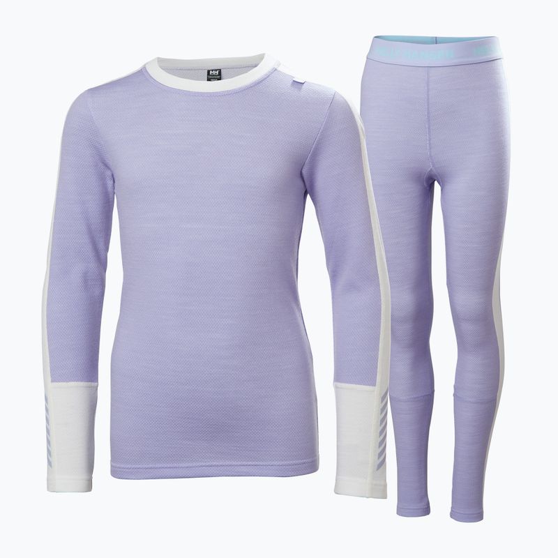 Vaikiškų termo apatinių komplektas Helly Hansen JR Lifa Merino Midweight bright lavender 5