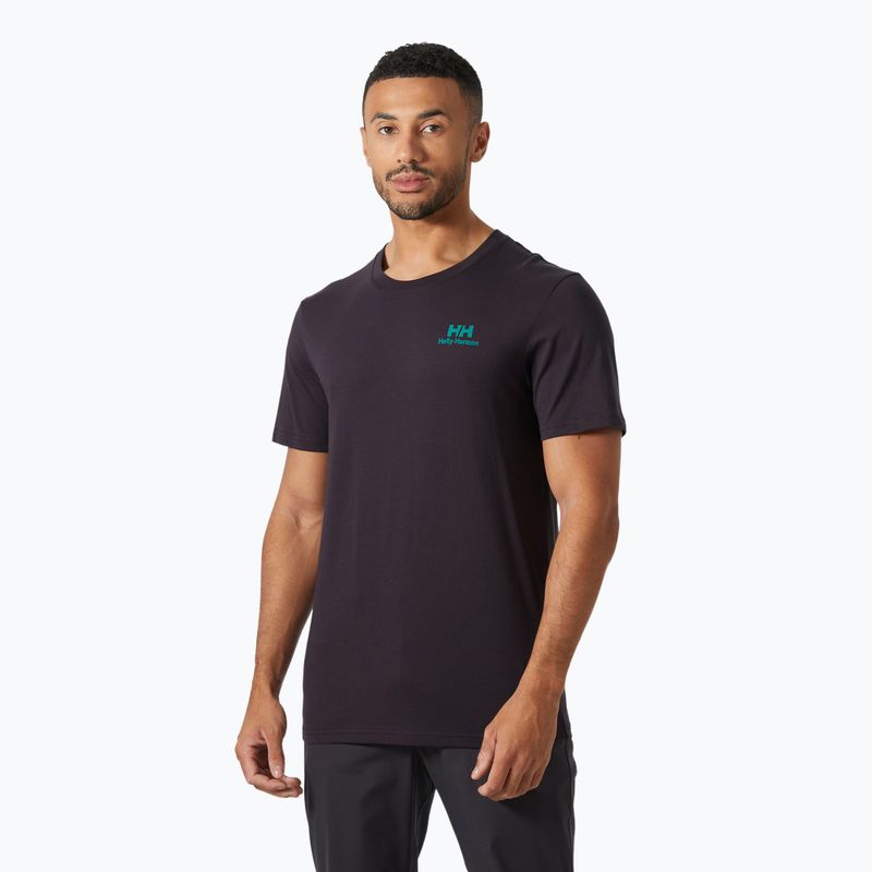 Vyriški marškinėliai Helly Hansen Nord Graphic black grape
