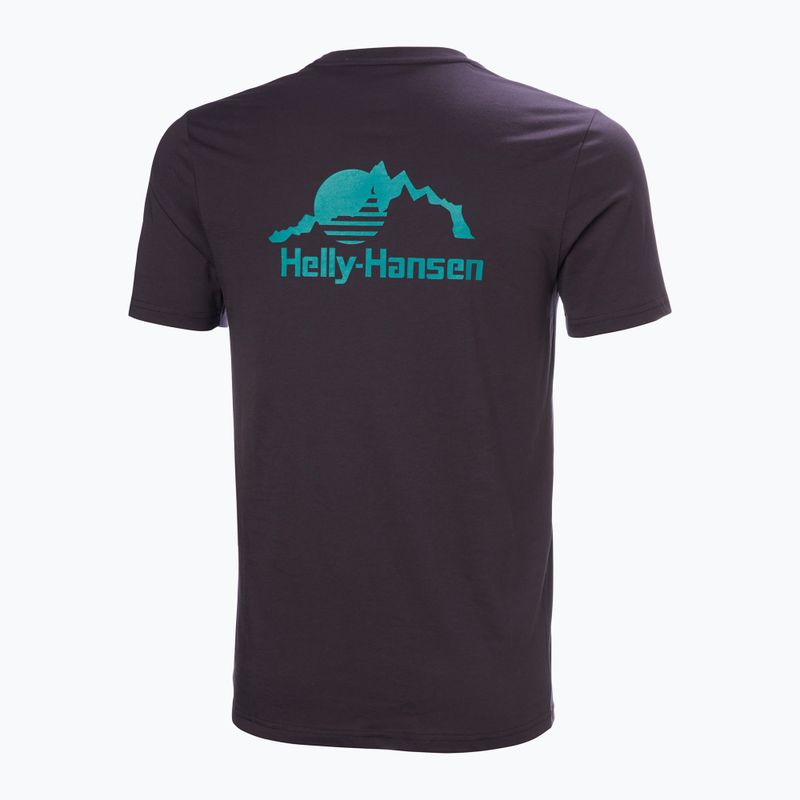 Vyriški marškinėliai Helly Hansen Nord Graphic black grape 5