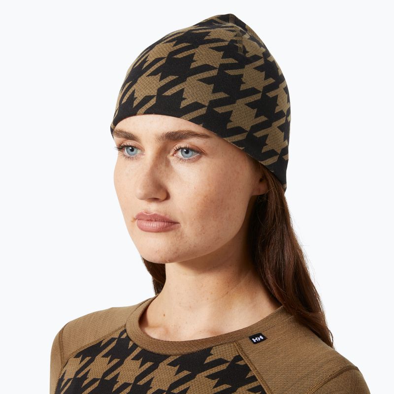 Žieminė kepurė Helly Hansen Lifa Merino sepia houndstooth aop 6