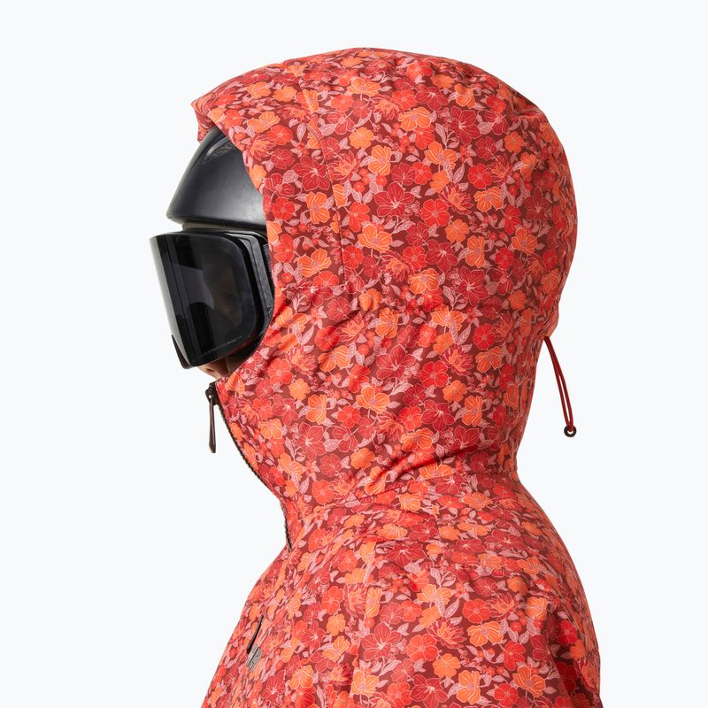 Moteriška slidinėjimo striukė Helly Hansen Valdisere 3.0 red floral aop 3