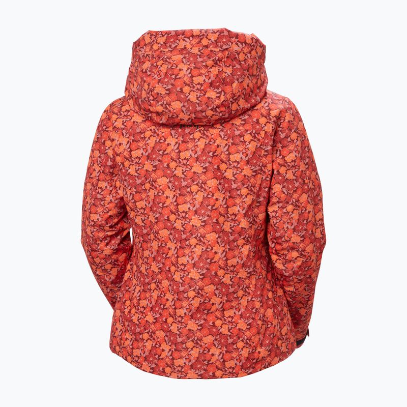 Moteriška slidinėjimo striukė Helly Hansen Valdisere 3.0 red floral aop 10