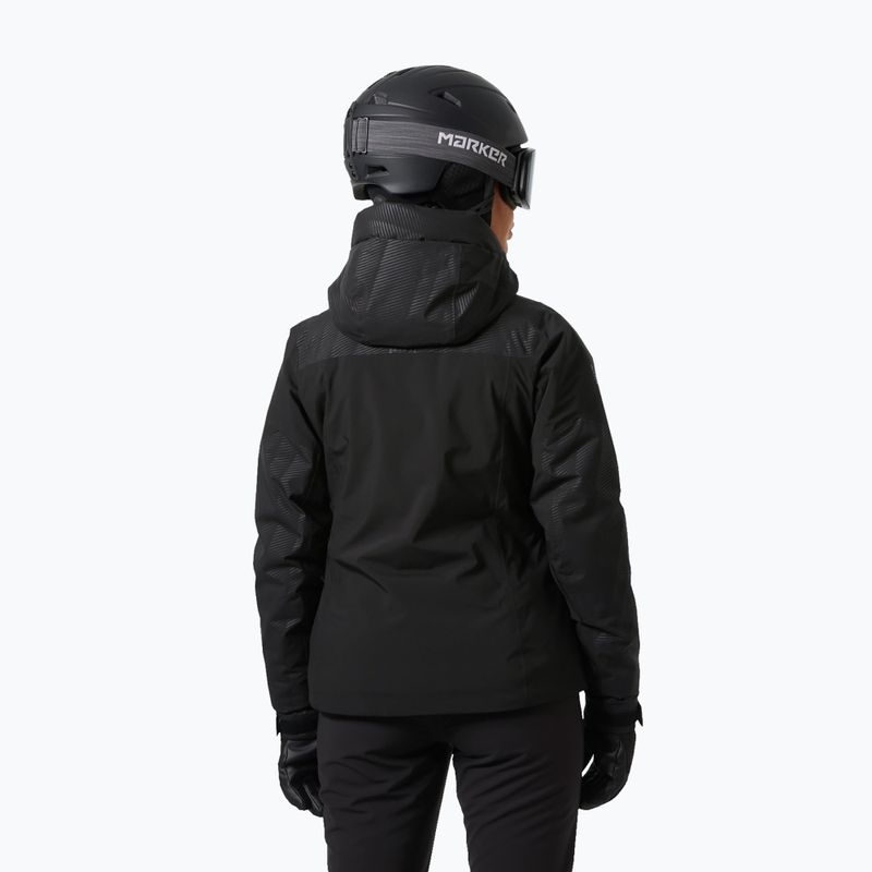 Moteriška slidinėjimo striukė Helly Hansen Valdisere 3.0 black embossed stripes 2