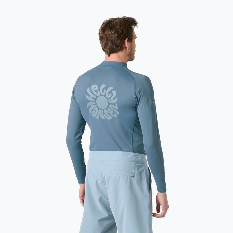 Vyriški plaukimo marškinėliai ilgomis rankovėmis Helly Hansen Waterwear Rashguard washed navy 2