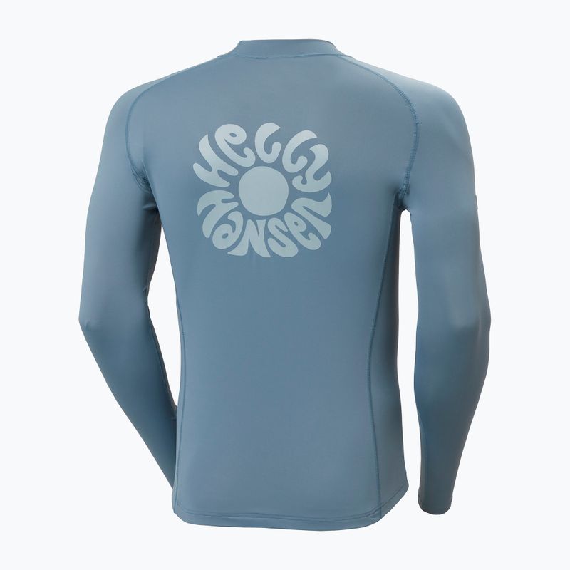 Vyriški plaukimo marškinėliai ilgomis rankovėmis Helly Hansen Waterwear Rashguard washed navy 6