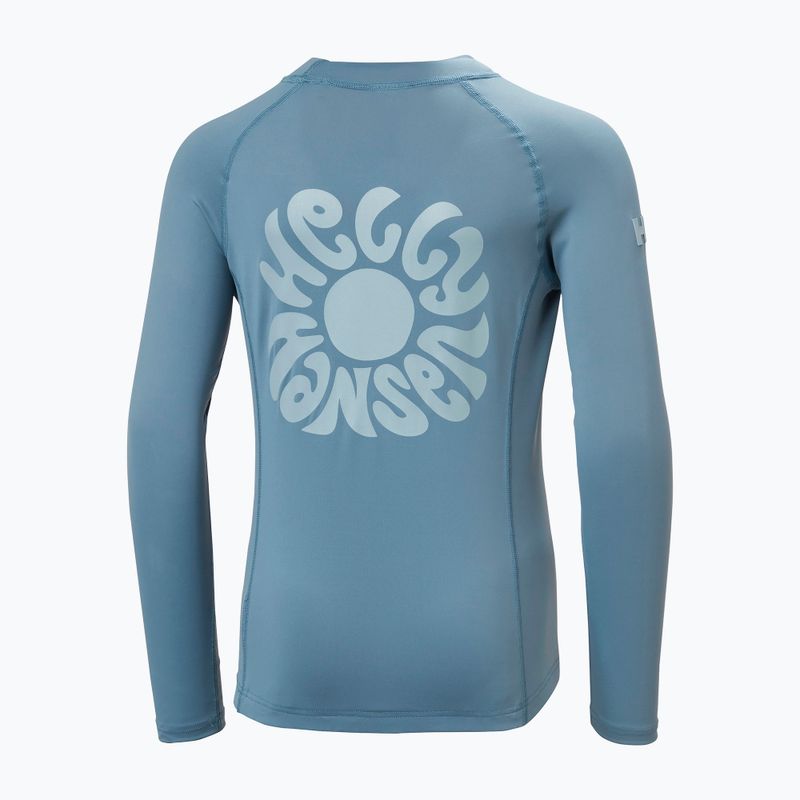 Vaikiška plaukimo palaidinė ilgomis rankovėmis Helly Hansen Waterwear Rashguard Jr washed navy 6