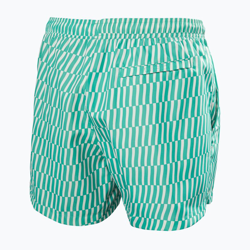 Vyriški buriavimo šortai Helly Hansen Newport Trunk 4.5" dark mint offset stripe ao 2