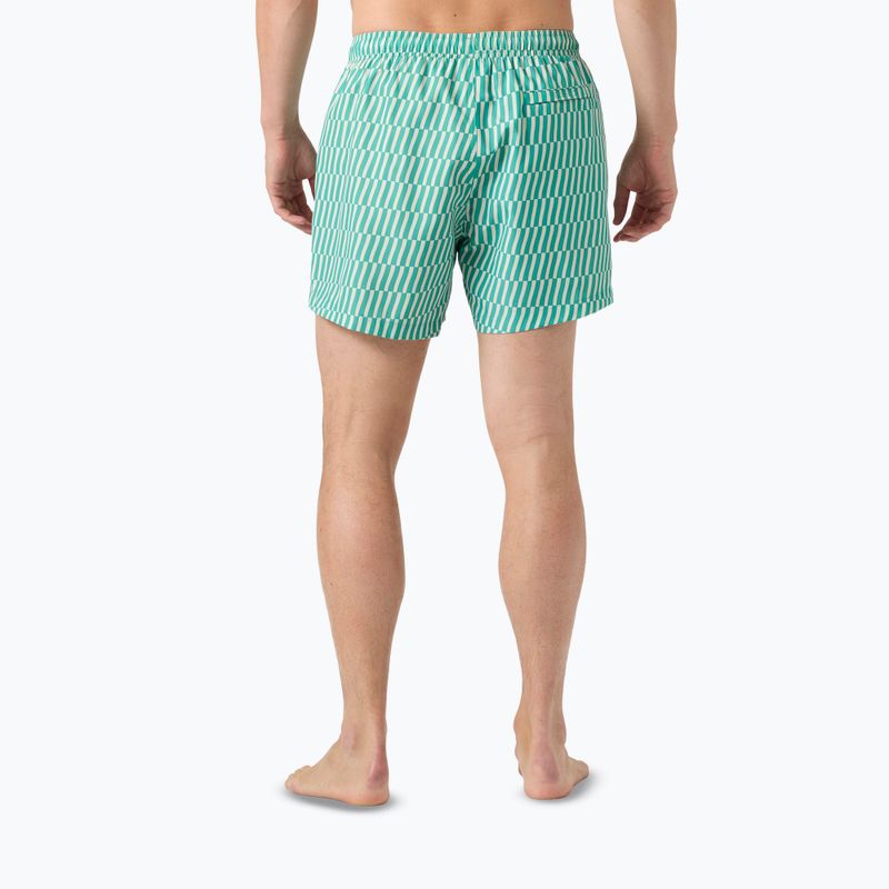 Vyriški buriavimo šortai Helly Hansen Newport Trunk 4.5" dark mint offset stripe ao 4
