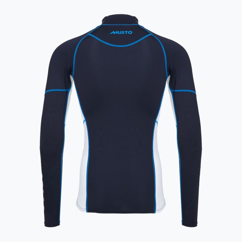 Vyriški plaukimo marškinėliai ilgomis rankovėmis Musto Championship Rash Guard navy/white 2