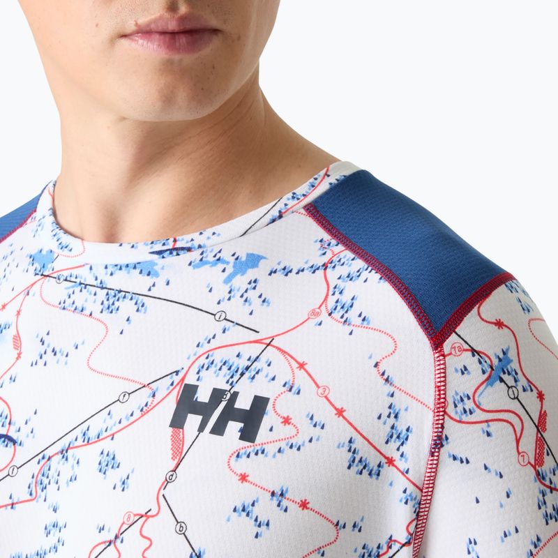Vyriškas termoaktyvus džemperis Helly Hansen Lifa Active white slope map aop 3