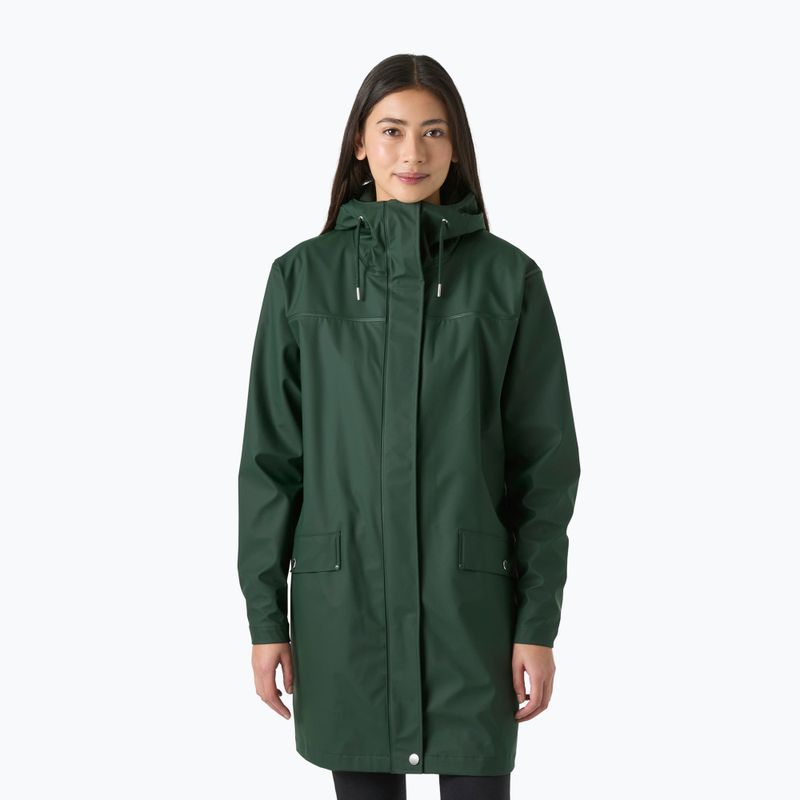 Moteriškas vandeniui atsparus paltas Helly Hansen Moss Rain Coat dark jungle