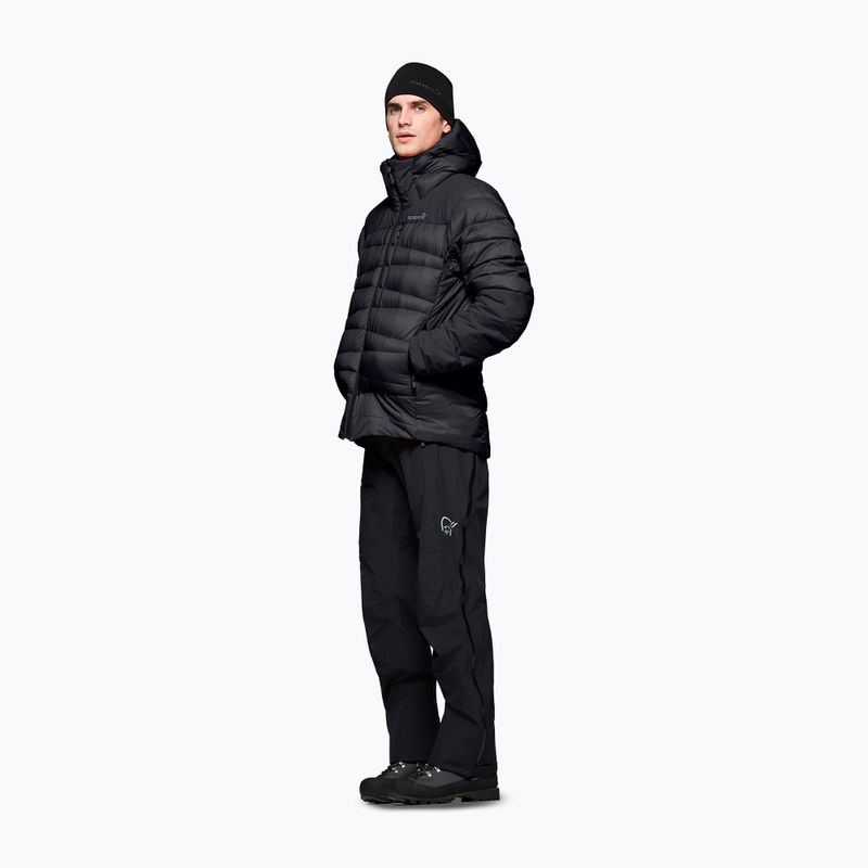 Vyriška pūsta striukė NORRONA Falketind Down 750 Zip Hood caviar black 4