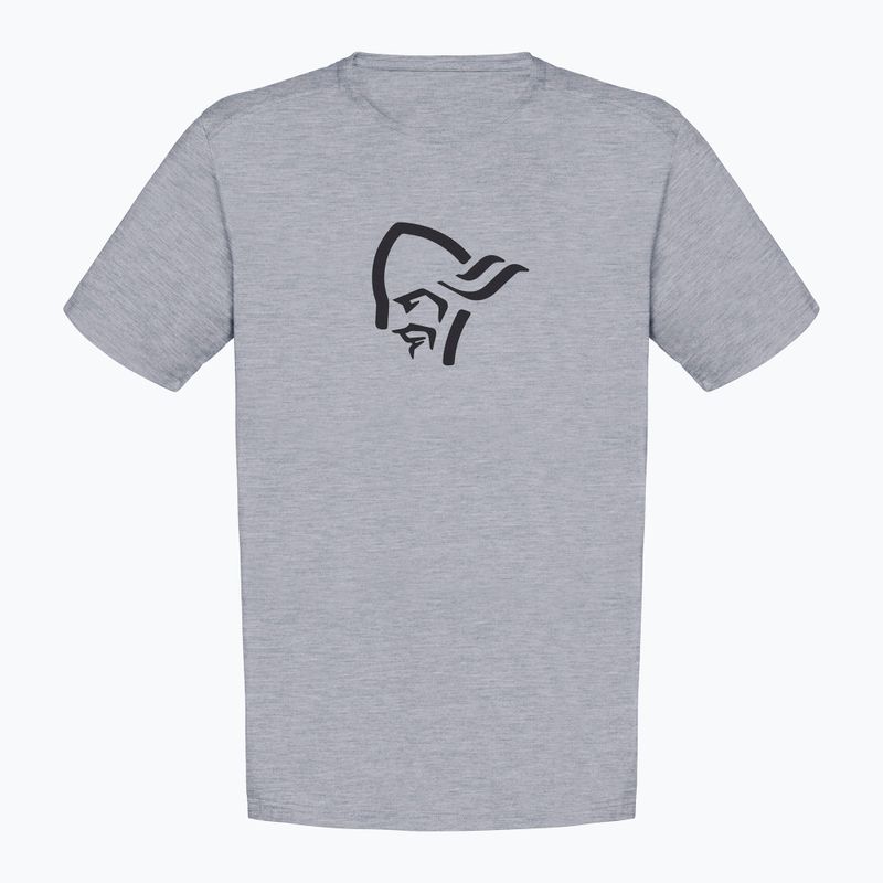 Vyriški marškinėliai NORRONA Cotton Viking grey melange/caviar 4