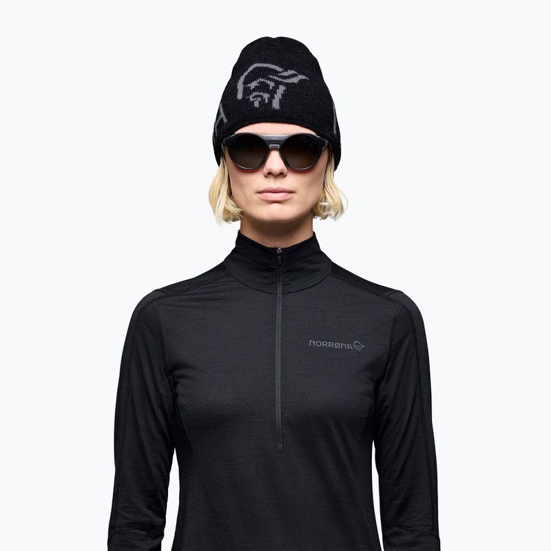 Žieminė kepurė NORRONA MerinoUll Logo Beanie caviar melange 2