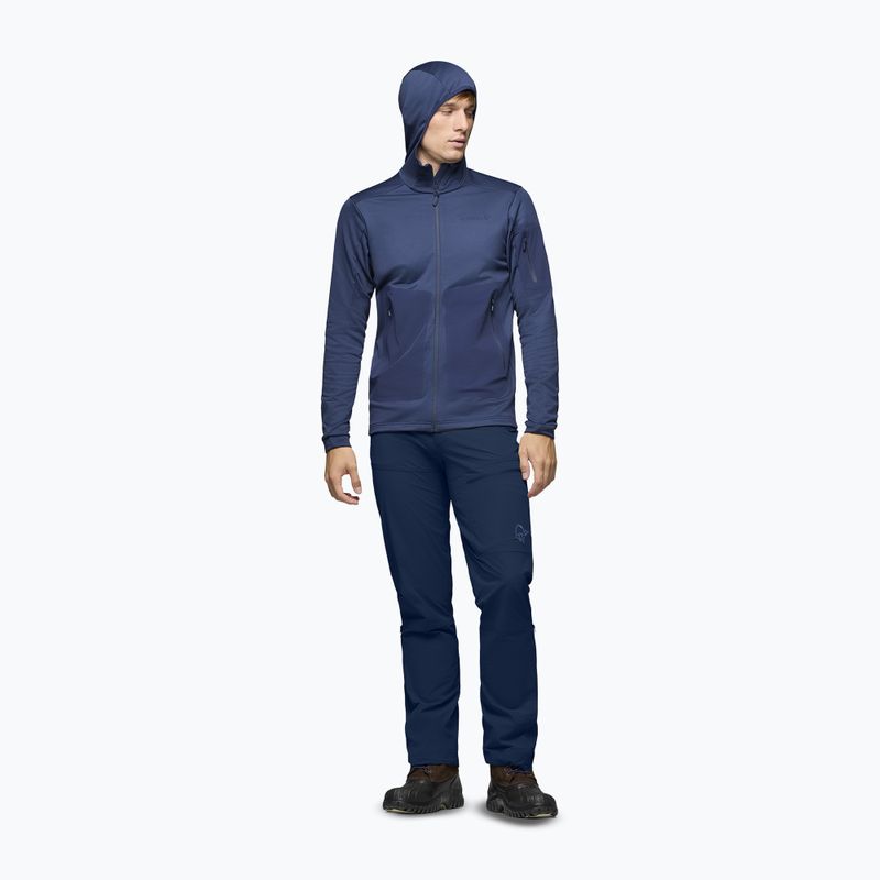 Vyriškas žygio džemperis NORRONA Falketind Warm2 Stretch Hood indigo night 2