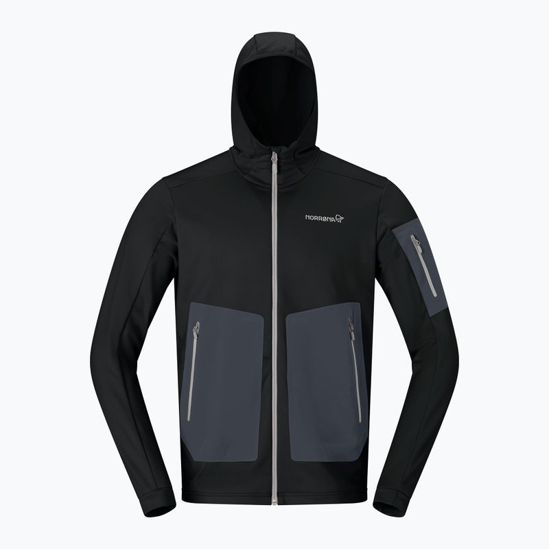Vyriškas žygio džemperis NORRONA Falketind Warm2 Stretch Hood caviar black 5