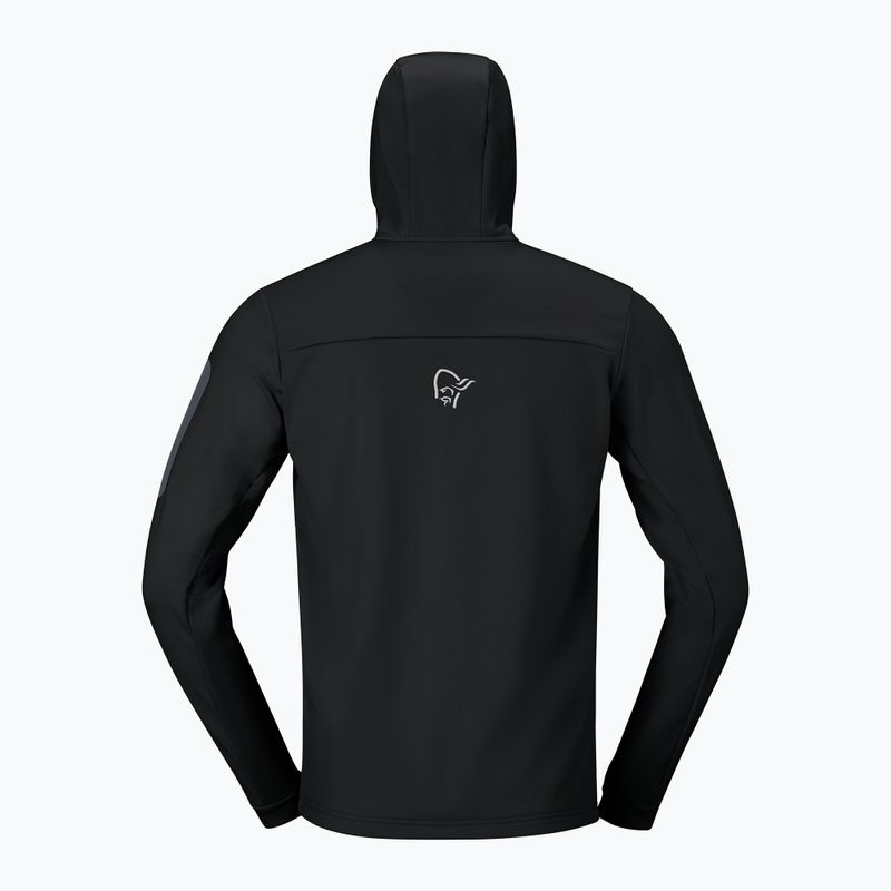 Vyriškas žygio džemperis NORRONA Falketind Warm2 Stretch Hood caviar black 6