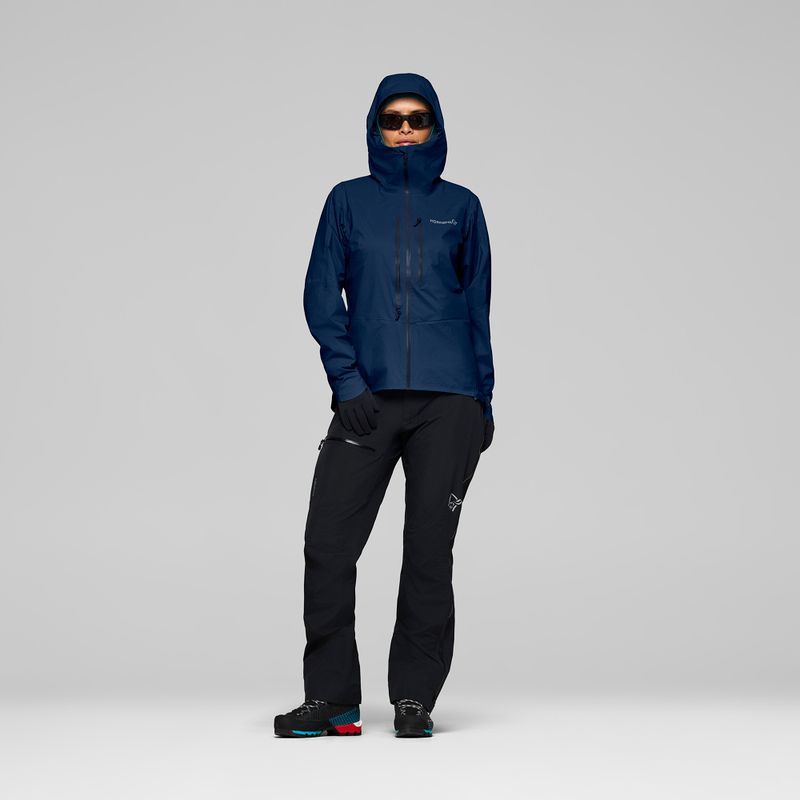 Moteriškas lietpaltis NORRONA Falketind Dri1 indigo night 2