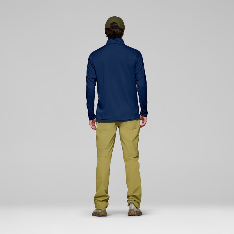 Vyriškas žygio džemperis NORRONA Femund Warm1 Zip Neck indigo night 3