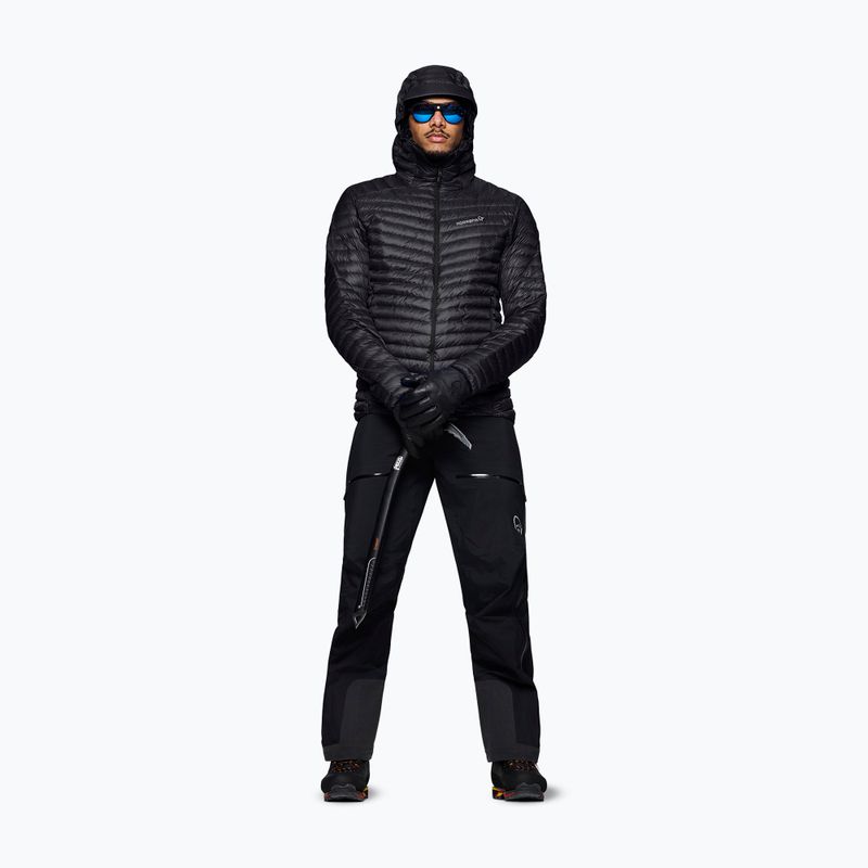 Vyriška pūsta striukė Norrona Trollveggen Down800 Super Light Hood Caviar Black 2