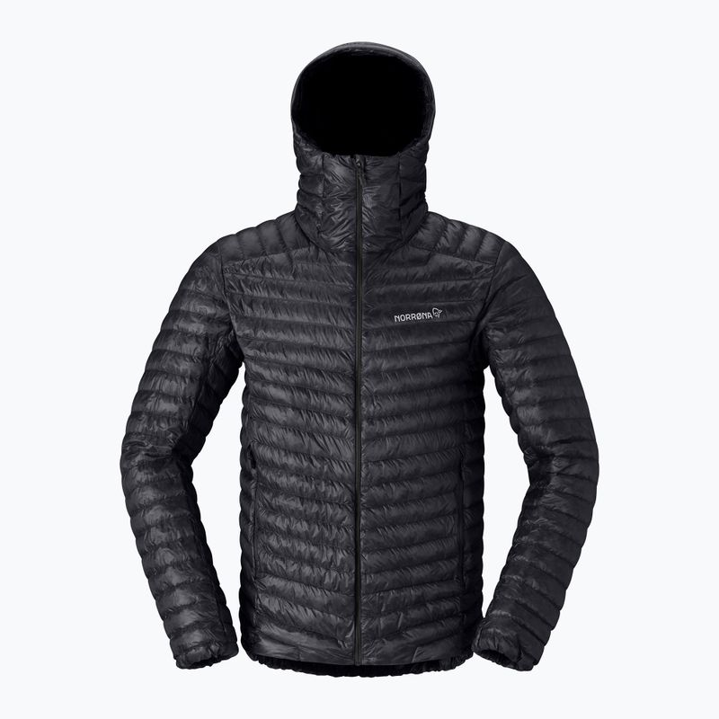 Vyriška pūsta striukė Norrona Trollveggen Down800 Super Light Hood Caviar Black 5