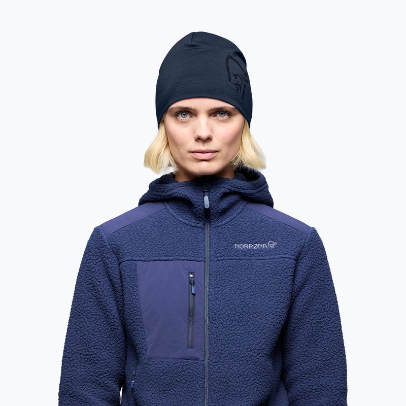 Žieminė kepurė NORRONA PureUll 180 Beanie indigo night 2