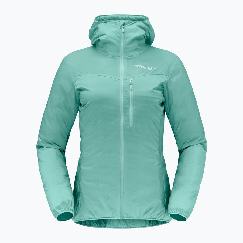 Moteriška vėjo nepraleidžianti striukė NORRONA Faketind Aero60 Zip Hood aqua haze 5
