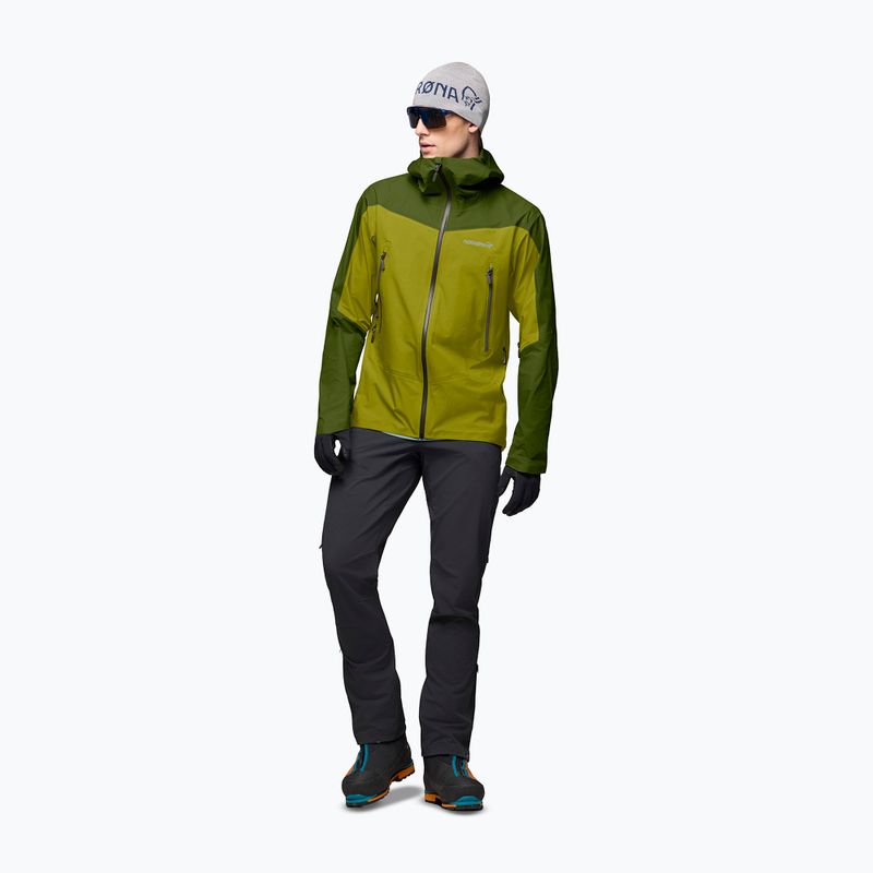 Vyriška lietpaltė NORRONA Falketind Gore-Tex golden lime/pesto 2