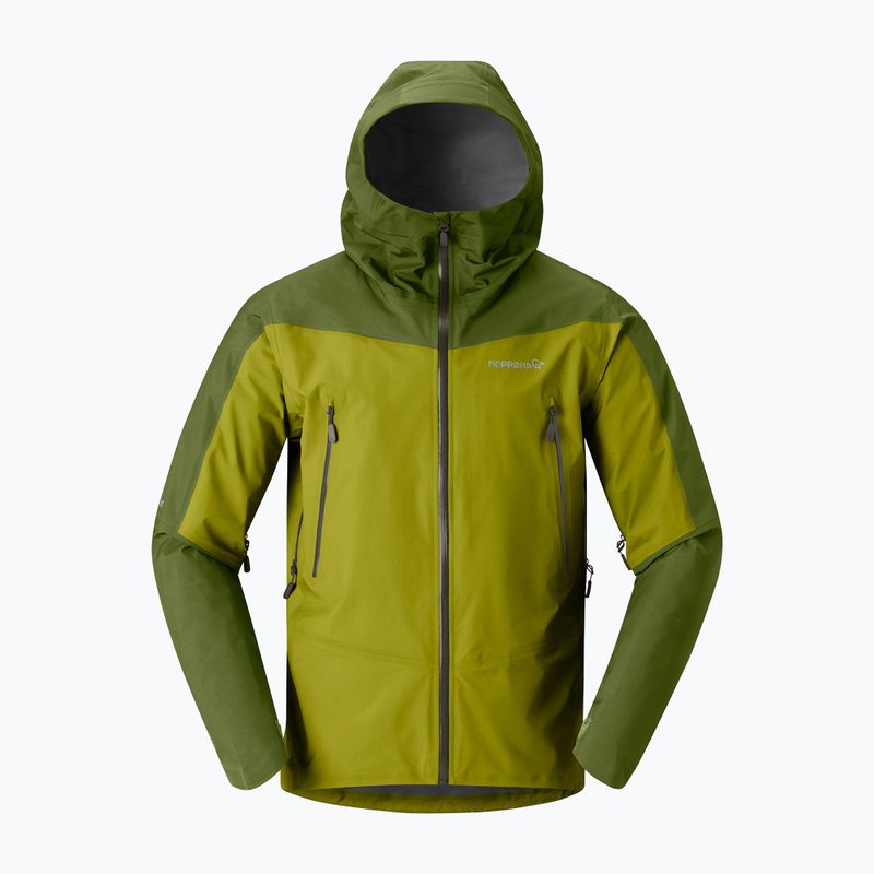Vyriškas lietpaltis NORRONA Falketind Gore-Tex golden lime/pesto 4