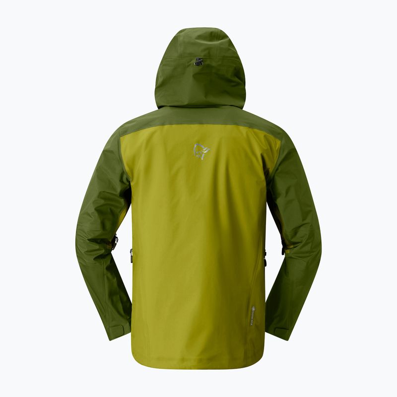 Vyriškas lietpaltis NORRONA Falketind Gore-Tex golden lime/pesto 5