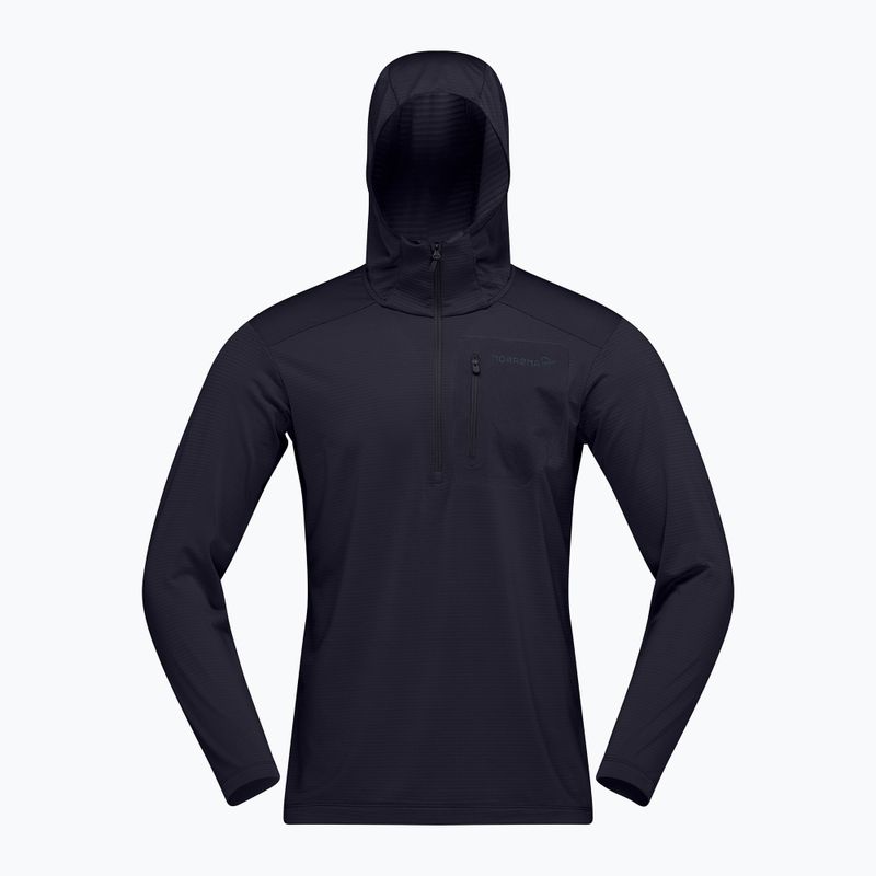 Vyriškas žygio džemperis NORRONA Falketind Warm1 Hood caviar black 5