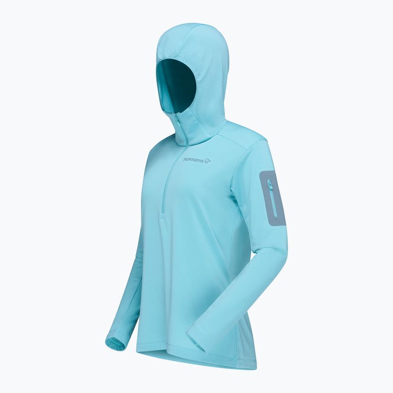 Moteriškas žygio džemperis NORRONA Falketind Warm1 Hood aqua haze/trooper 7