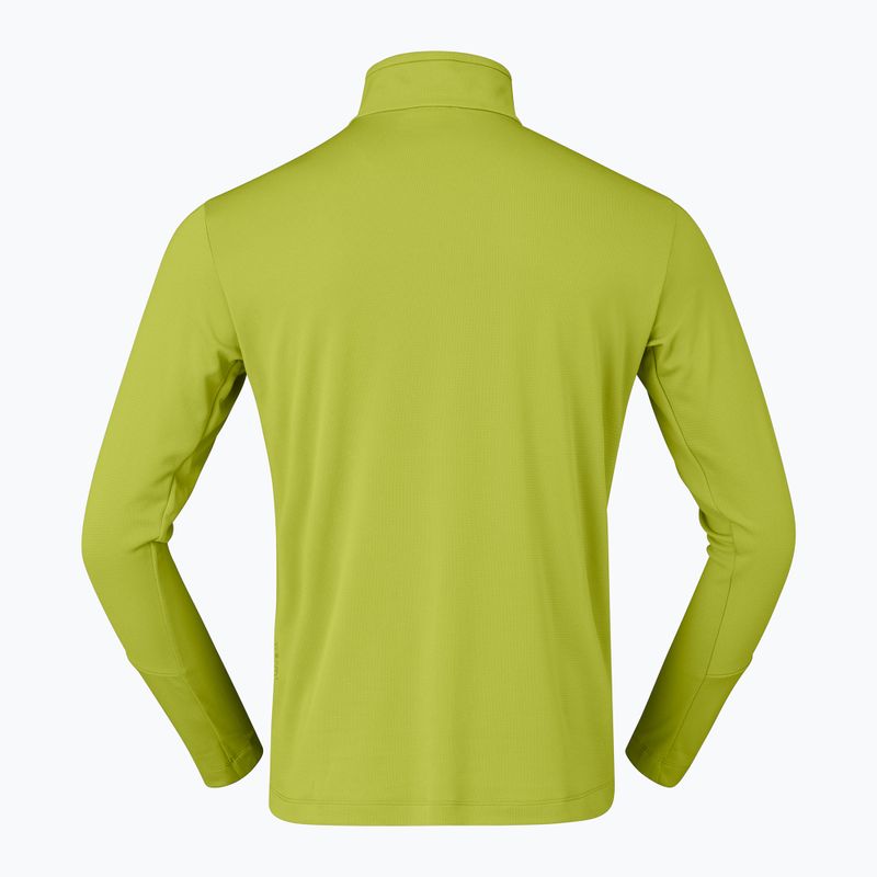 Vyriškas žygio džemperis NORRONA Femund Warm1 Zip Neck golden lime/olive night 6