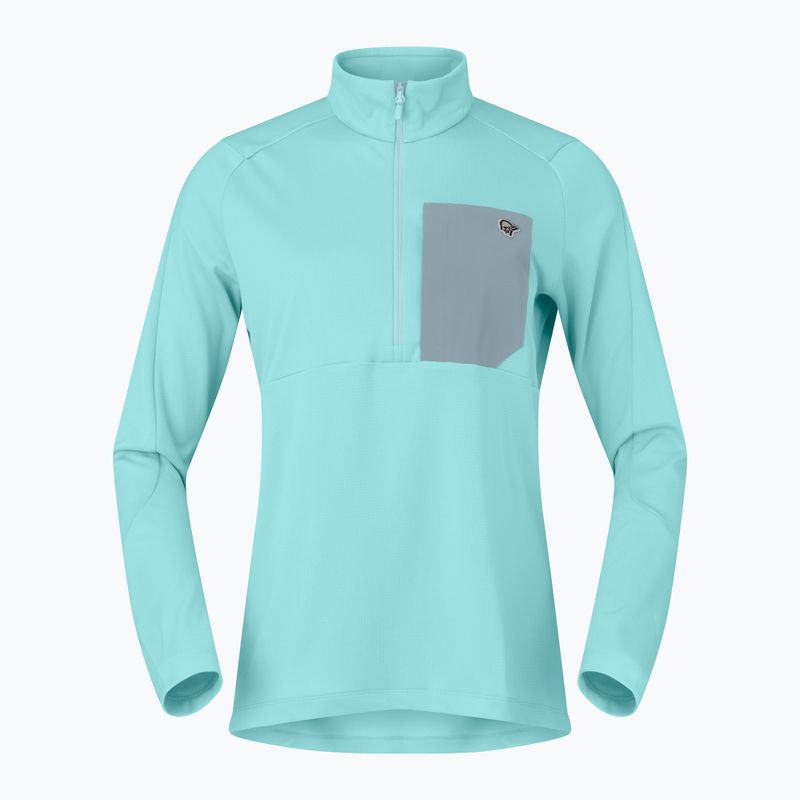 Moteriškas trekingo džemperis NORRONA Femund Warm1 Zip Neck aqua haze/trooper 5