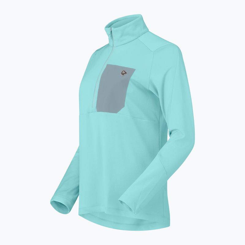Moteriškas žygio džemperis NORRONA Femund Warm1 Zip Neck aqua haze/trooper 7
