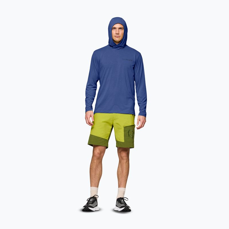 Vyriškas žygio džemperis NORRONA Femund Tech Hood vintage indigo 2