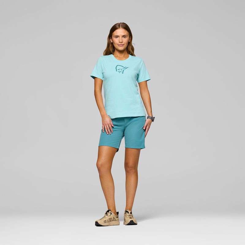 Moteriški marškinėliai NORRONA Cotton Viking aqua haze 2