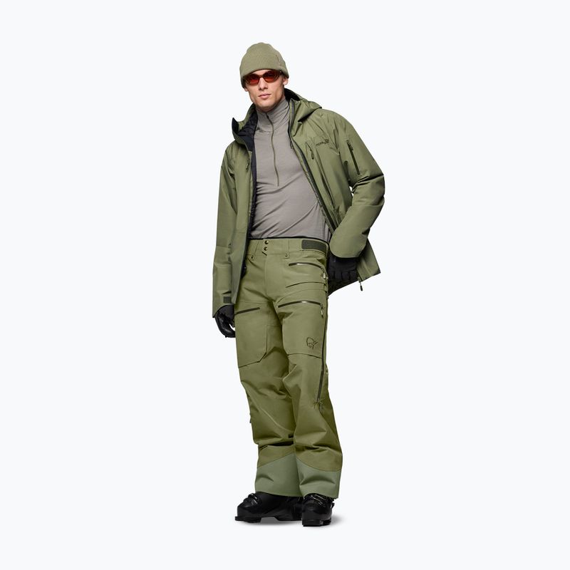 Vyriškos slidinėjimo kelnės Norrona Lofoten Gore-Tex Insulated deep lichen green 2