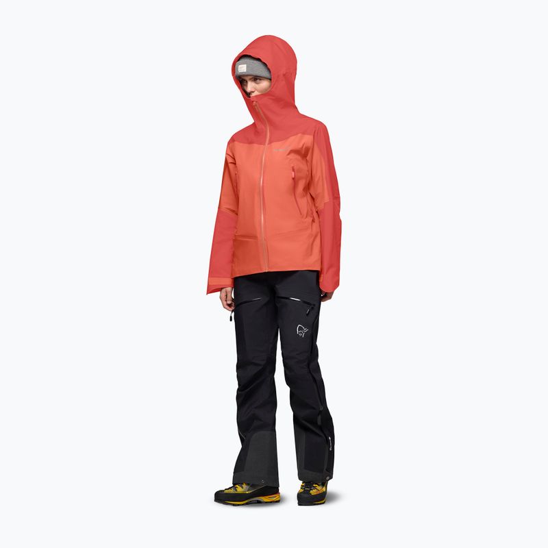 Moteriškas lietaus paltas NORRONA Falketind Gore-Tex deep sea coral/baked apple 4
