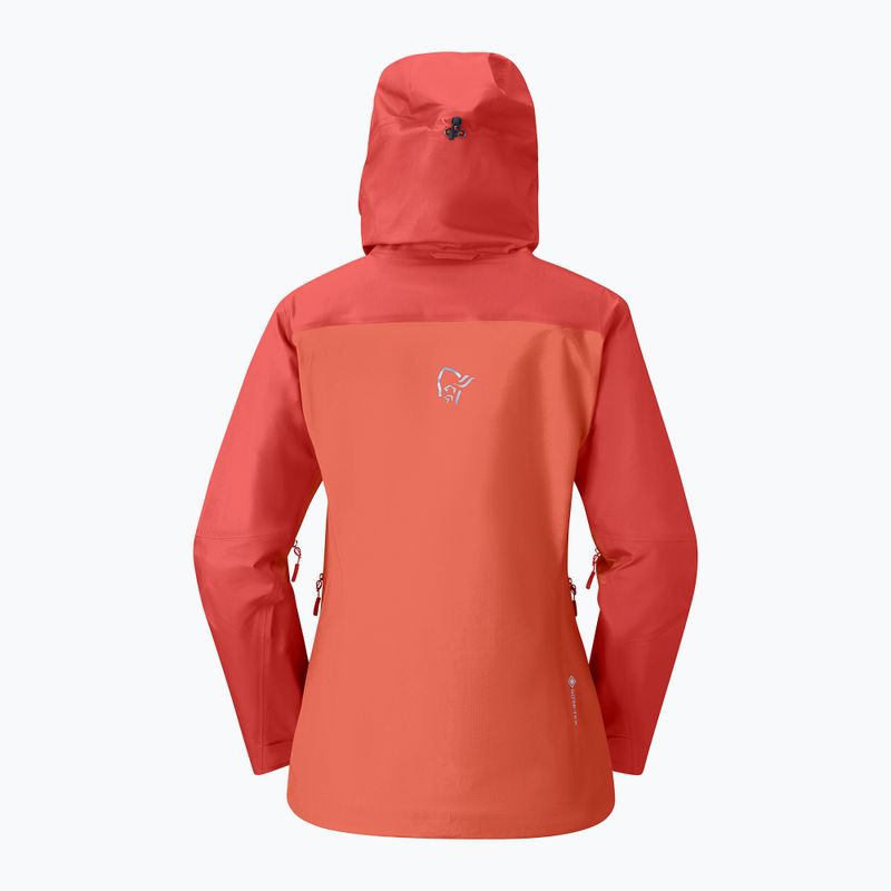 Moteriškas lietaus paltas NORRONA Falketind Gore-Tex deep sea coral/baked apple 6