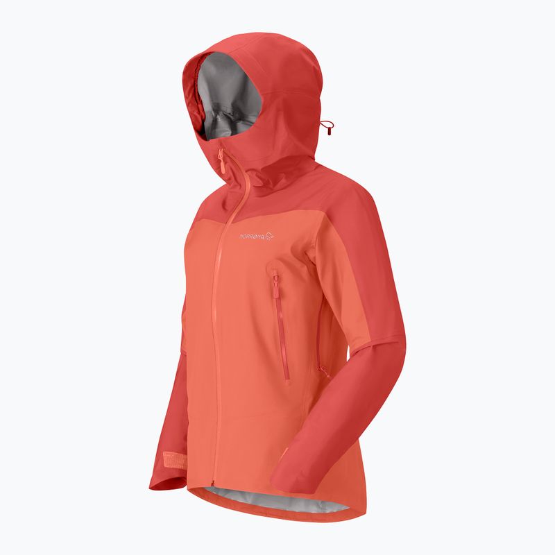Moteriškas lietaus paltas NORRONA Falketind Gore-Tex deep sea coral/baked apple 7
