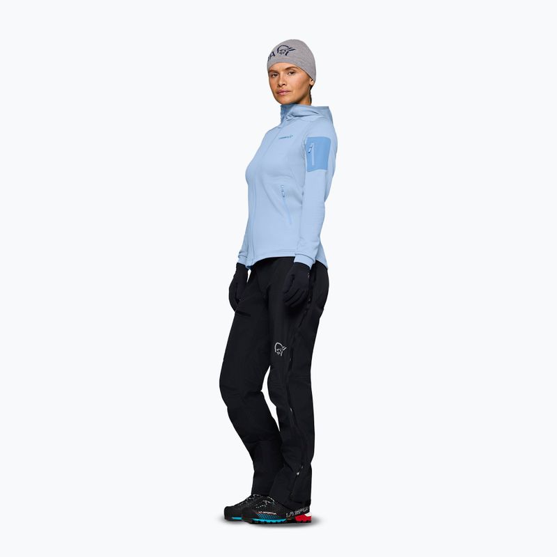 Moteriškas žygio džemperis NORRONA Falketind Warm2 Stretch Hood cashmere blue/allure 4